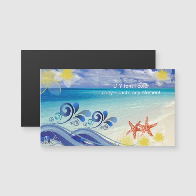 PixDezines vagues de hula/plumeria/étoile de mer (Devant / Derrière)