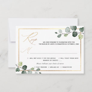 PixDezines Verdure rustique Eucalyptus RSVP w Repa