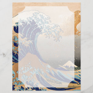 PixDezines Vintage Great Wave Hokusai 斎 の 葛’飾