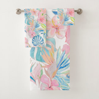 PixDezines Vintage Pastel H2 Hawaï Floral Feuillag