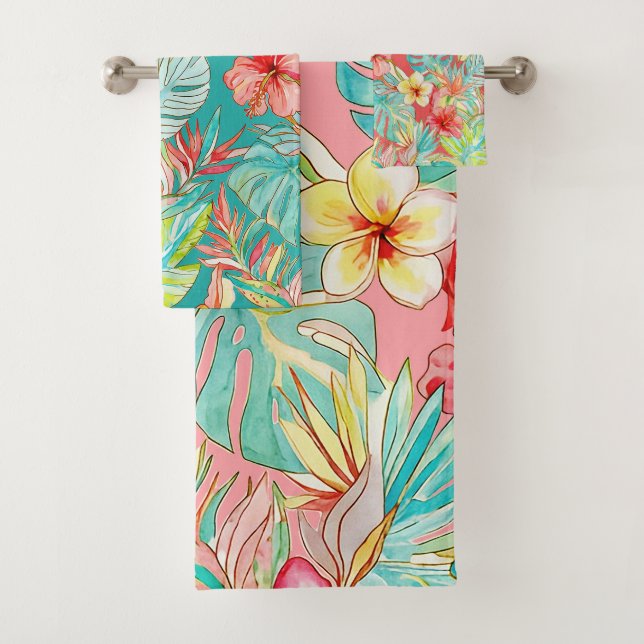 PixDezines Vintage Pastel H2 Hawaii Floral Foliage (En situation)
