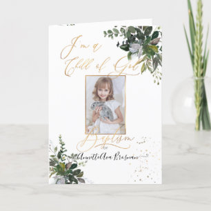 PixDezines Watercolor Green LDS Baptism Programme