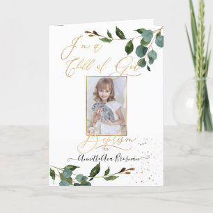 PixDezines Watercolor Green LDS Baptism Programme