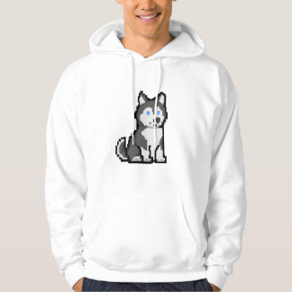 Pixel Art Curious Husky Sweat - shirt à capuche