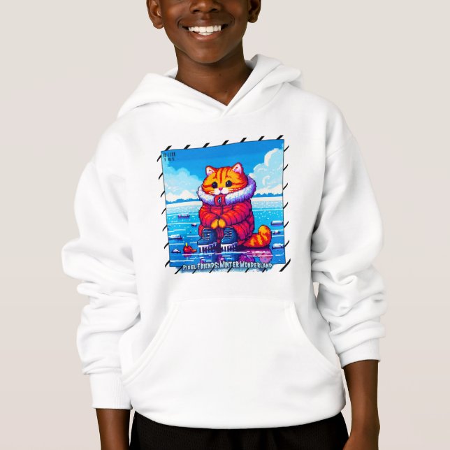 Pixel Friends : Winter Wonderland #11 (pixel cat) (Devant)