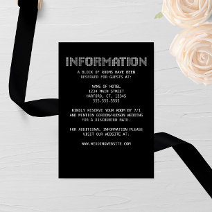 Pixel "Information" Mariage carte de boîtier