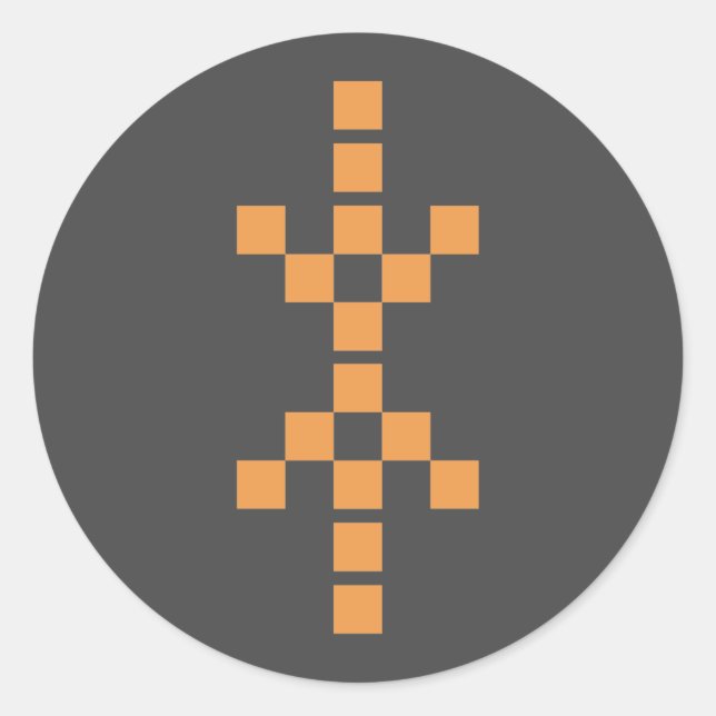 Pixel Main de Eris (orange) autocollant (Devant)