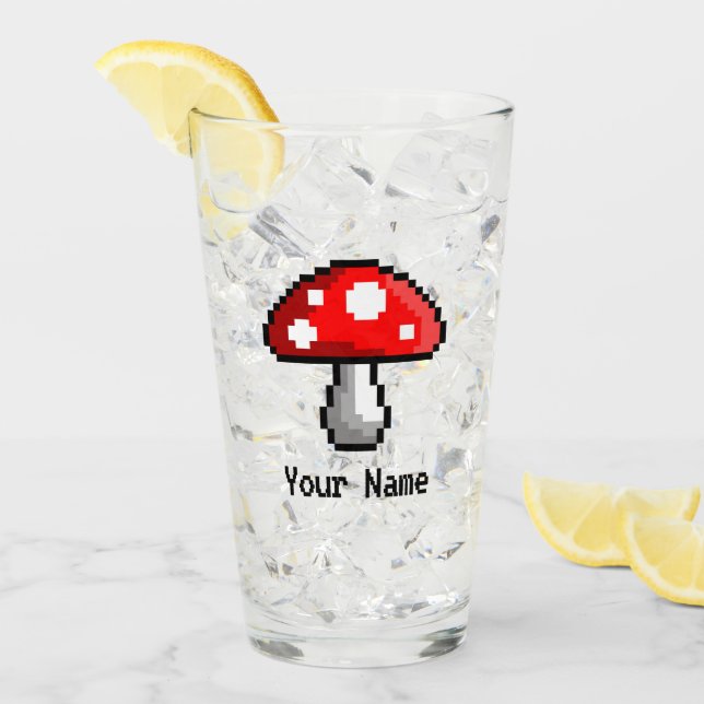 Pixel Nom du champignon Verre (Devant glace)