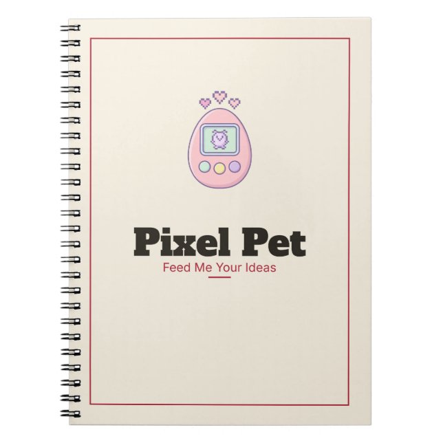 Pixel Pet Carnet de Notes à Spirale pour Animal Vi (Devant)
