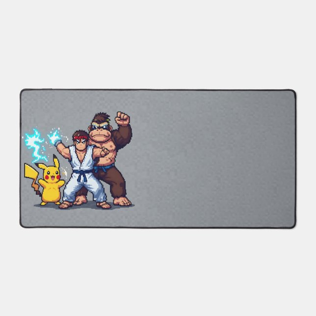 Pixel Power Trio Desk Mat - Gaming Legends (Recto)