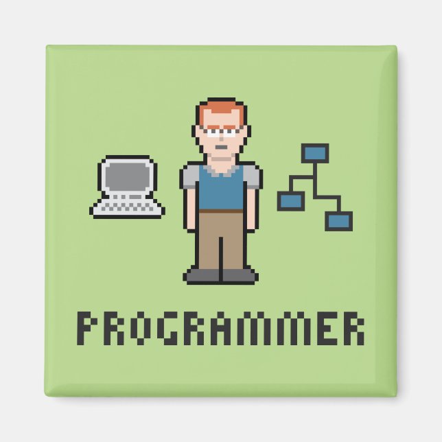 Pixel Programmer Magnet (Devant)