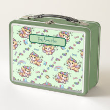 Pixel Puppicorn Lunchbox Green