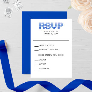 Pixel RSVP Wedding Carte RSVP