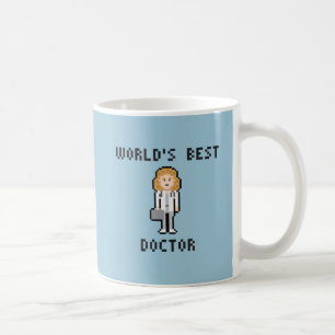 Pixel World's Best Doctor - Version féminine - Mug