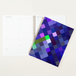 Pixelated Pattern - Indigo
