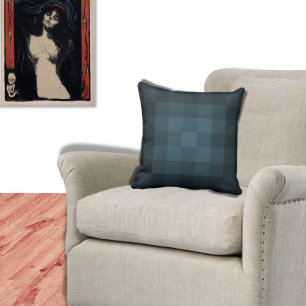Pixelisé dans des nuances de bleu - Coussin