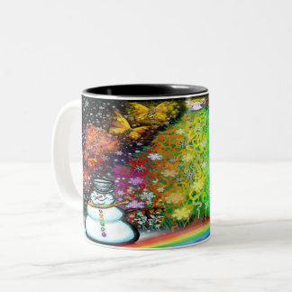 Pixies Arc-en-ciel Mug à café à deux tons