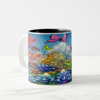 Pixies fleurs sauvages Arc-en-ciel Mug à café à de