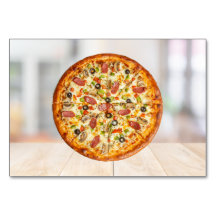 Pizza ABA Tact Label Flashcard | Carte photo
