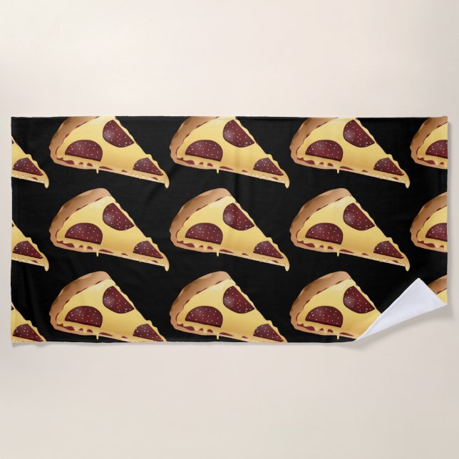 PIZZA AMUSANT serviettes de plage uniques (Devant)