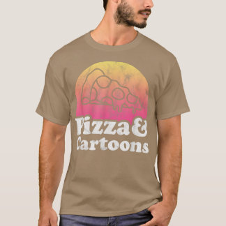 Pizza and Cartoons or Cartoon T-Shirt