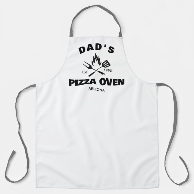 Pizza Apron personnalisé, tablier papa, four à piz (Recto)