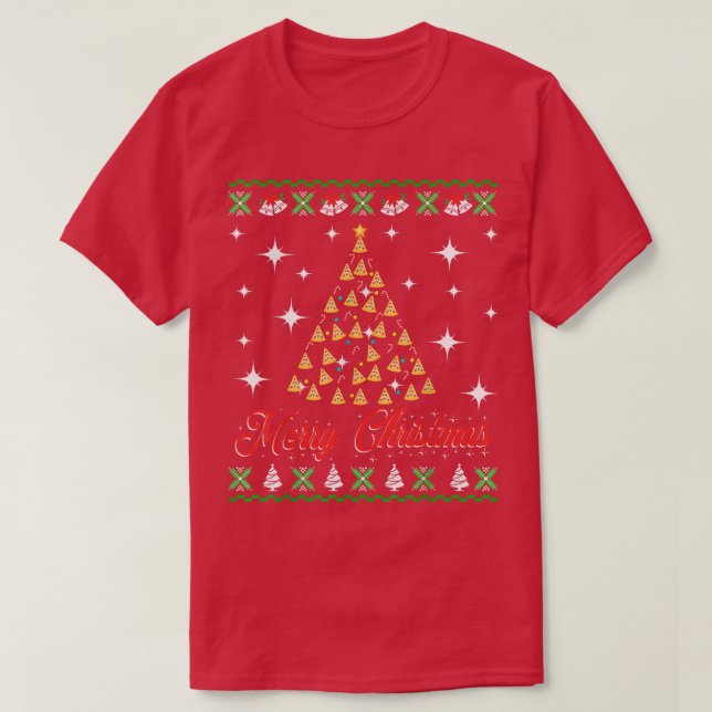 Pizza Arbre de Noël Vilain Sweat de Noël Pour Pi (Design devant)