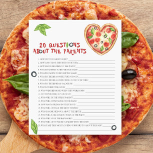 Pizza baby shower 20 questions sur les parents