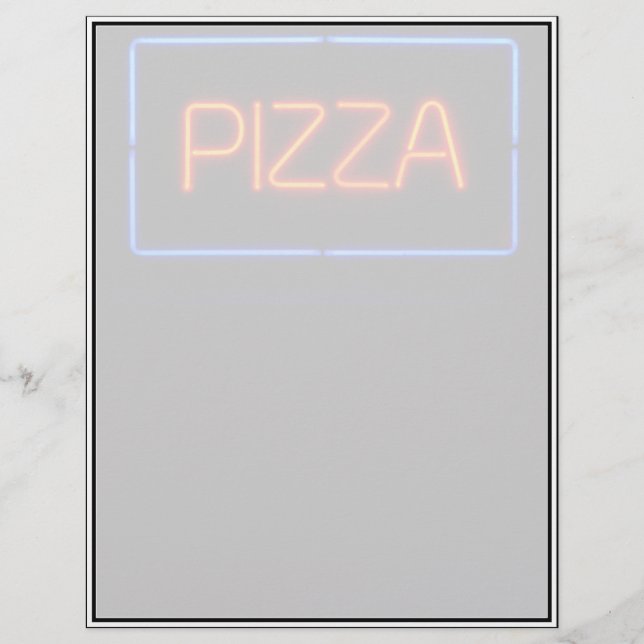 PIZZA Blue et Red Neon Sign (Devant)