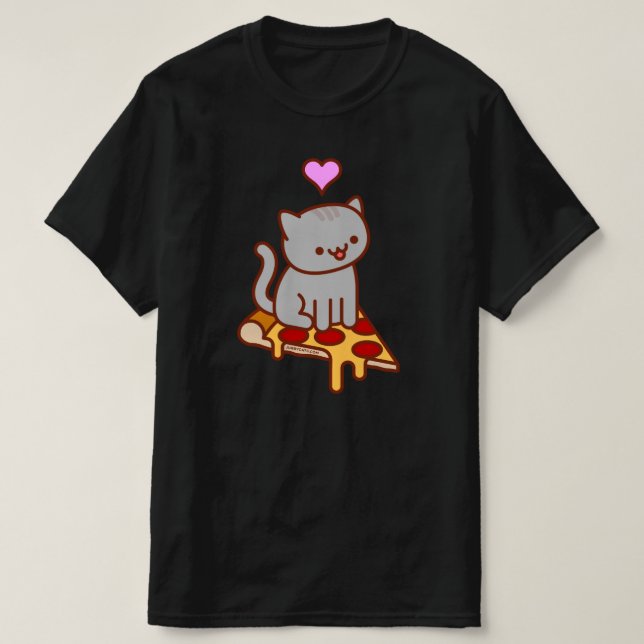 PIZZA CAT Funny Cat T-SHIRT (Design devant)