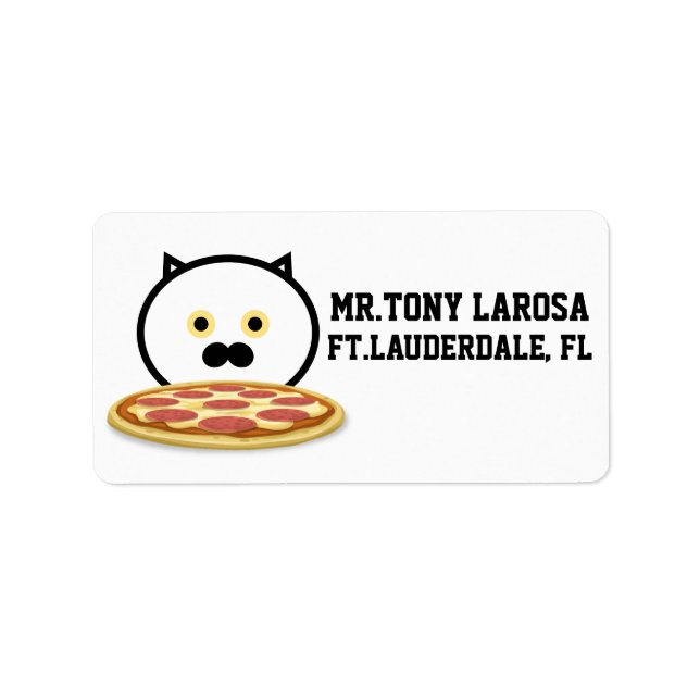 PIZZA CAT RETRUIRE ÉTIQUETTES DE ADRESSE (Devant)