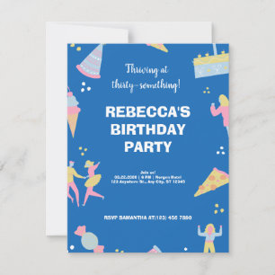 Pizza d'anniversaire à la crème glacée bleue migno