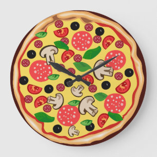 PIZZA drôle MUR HORLOGE