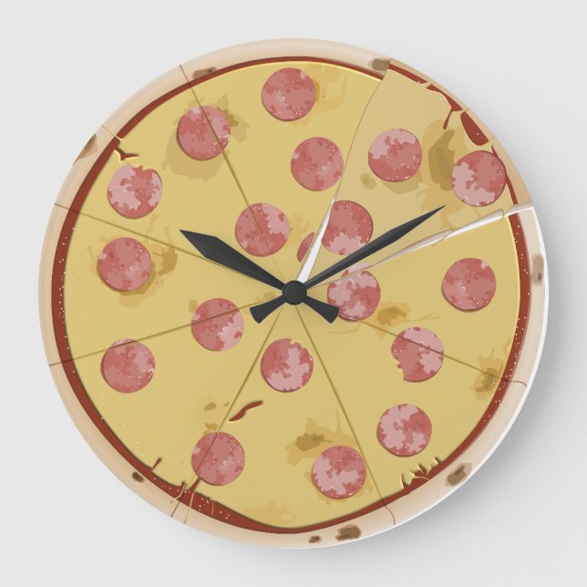 PIZZA drôle MUR HORLOGE (Recto)