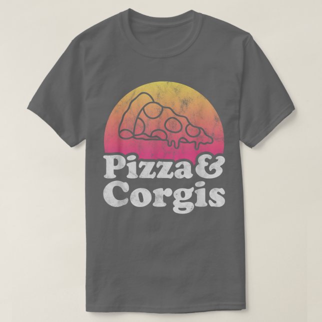 Pizza et Corgis ou T-shirt Corgi (Design devant)