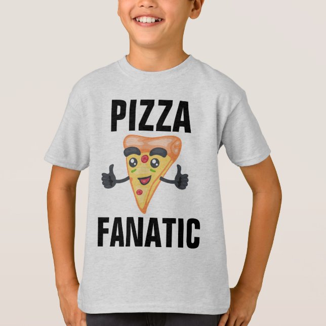 PIZZA FANATIC FUNNY BOYS T-SHIRTS (Devant)