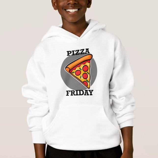 Pizza Friday Design - Sweat - shirt à capuche de r (Devant)