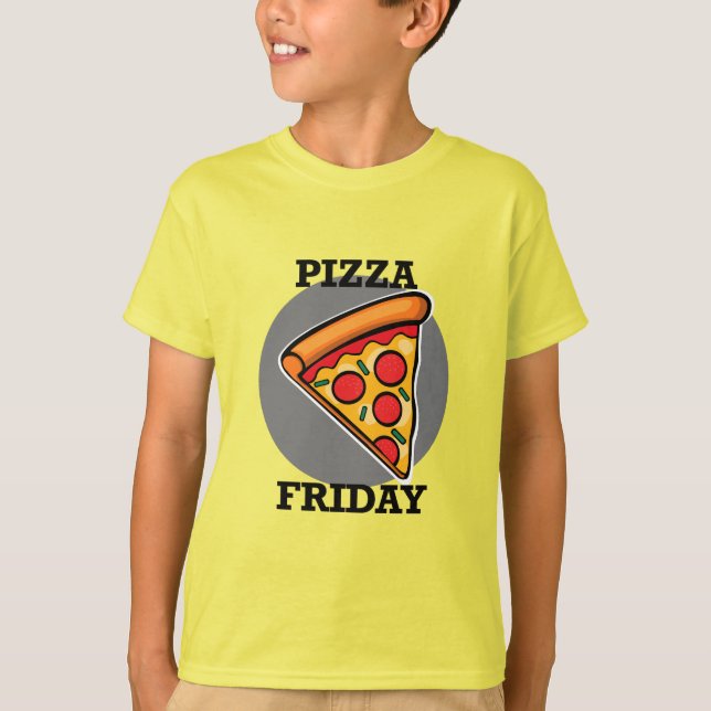 Pizza Friday Design - T-shirt de base pour enfants (Devant)