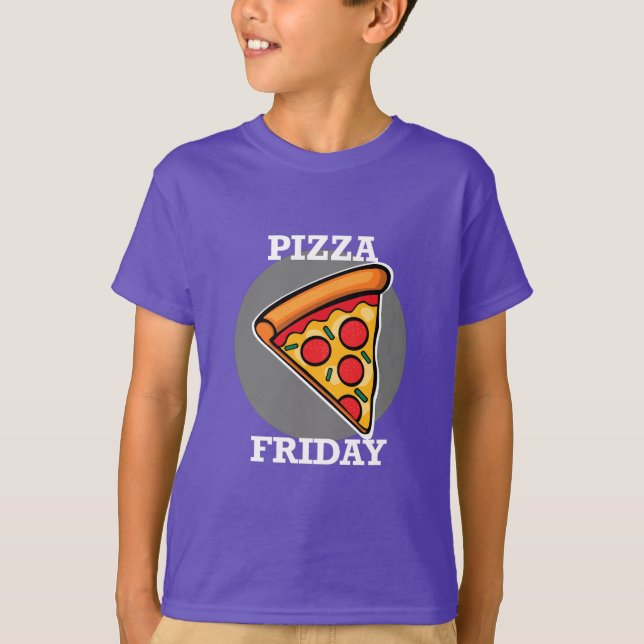 Pizza Friday Design - T-shirt de base pour enfants (Devant)