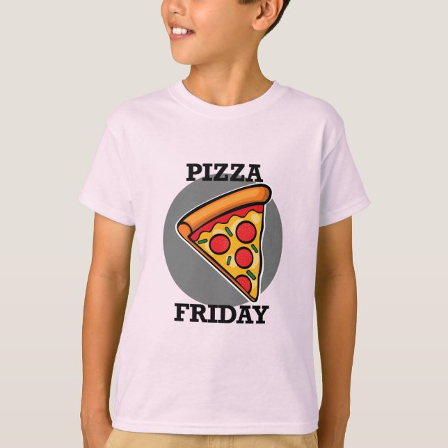 Pizza Friday Design - T-shirt de base pour enfants (Devant)