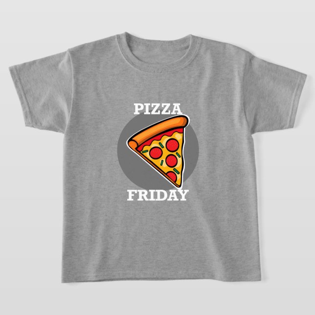 Pizza Friday Design - T-shirt de base pour enfants (Poser)