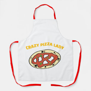 Pizza Lady Tout-En-Dessus Imprimer Tablier
