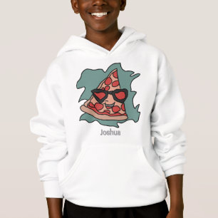 Pizza minimaliste avec lunettes de soleil Cool