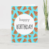 Pizza Party Anniversaire Carte bleue