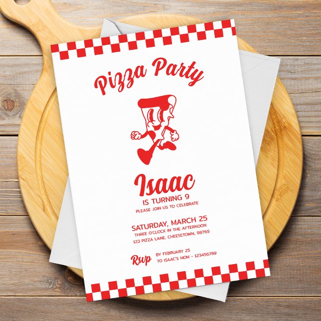 Pizza Party Anniversaire Invitation (Créateur téléchargé)