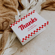 Pizza Party Carte de remerciements