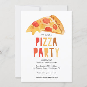 Pizza Party Invitation Modèle, Retraite Pizza
