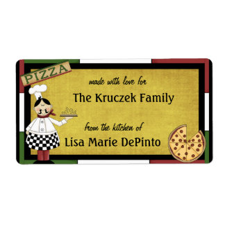 Pizza Pie Chef Préparation alimentaire Étiquettes