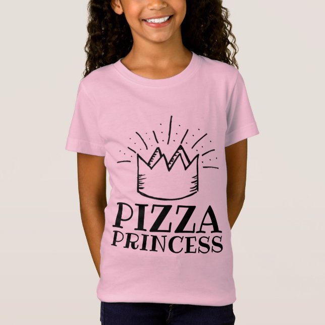 PIZZA PRINCESS FILLES T-SHIRTS (Devant)