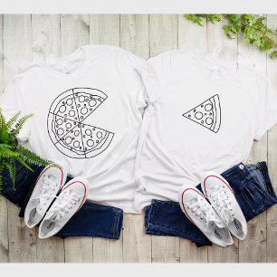 Pizza Slice Drôle Couple Blanc T-Shirt